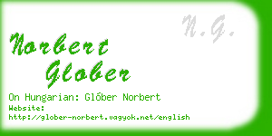 norbert glober business card